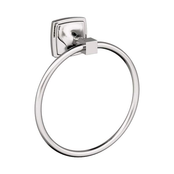 Stature Wall Mounted Towel Ring in Polished Nickel