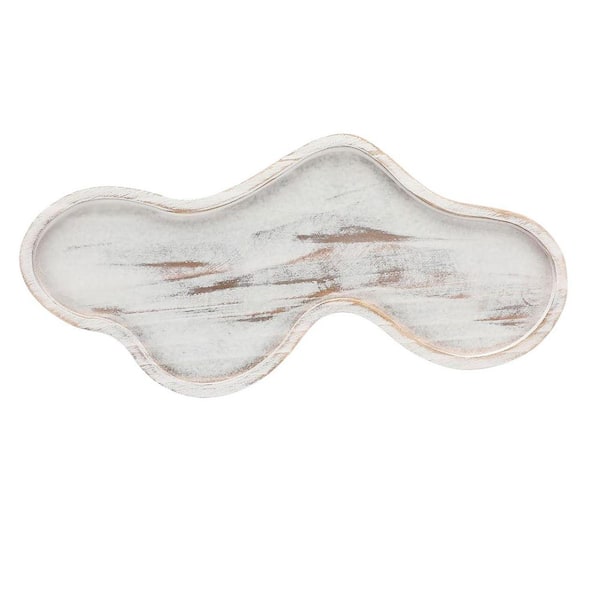 Unbranded White Wood Cloud Perfume and Jewelry Decorative Tray