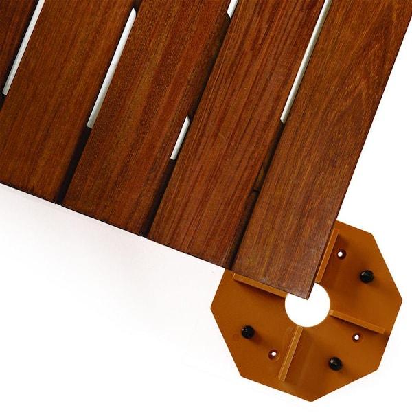 DeckWise WiseTile Hardwood Brown Hardwood Deck Tile Connector