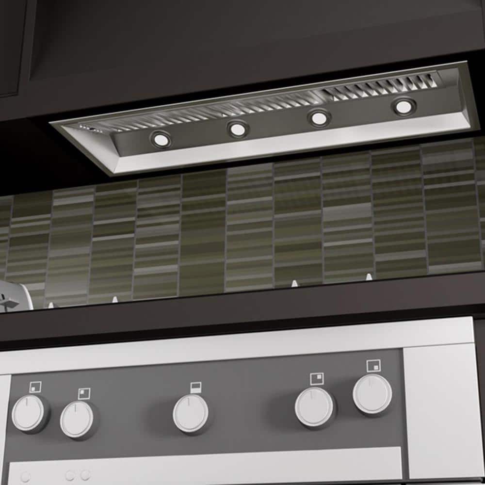46-Inch Brushed Stainless Steel Range Hood Insert