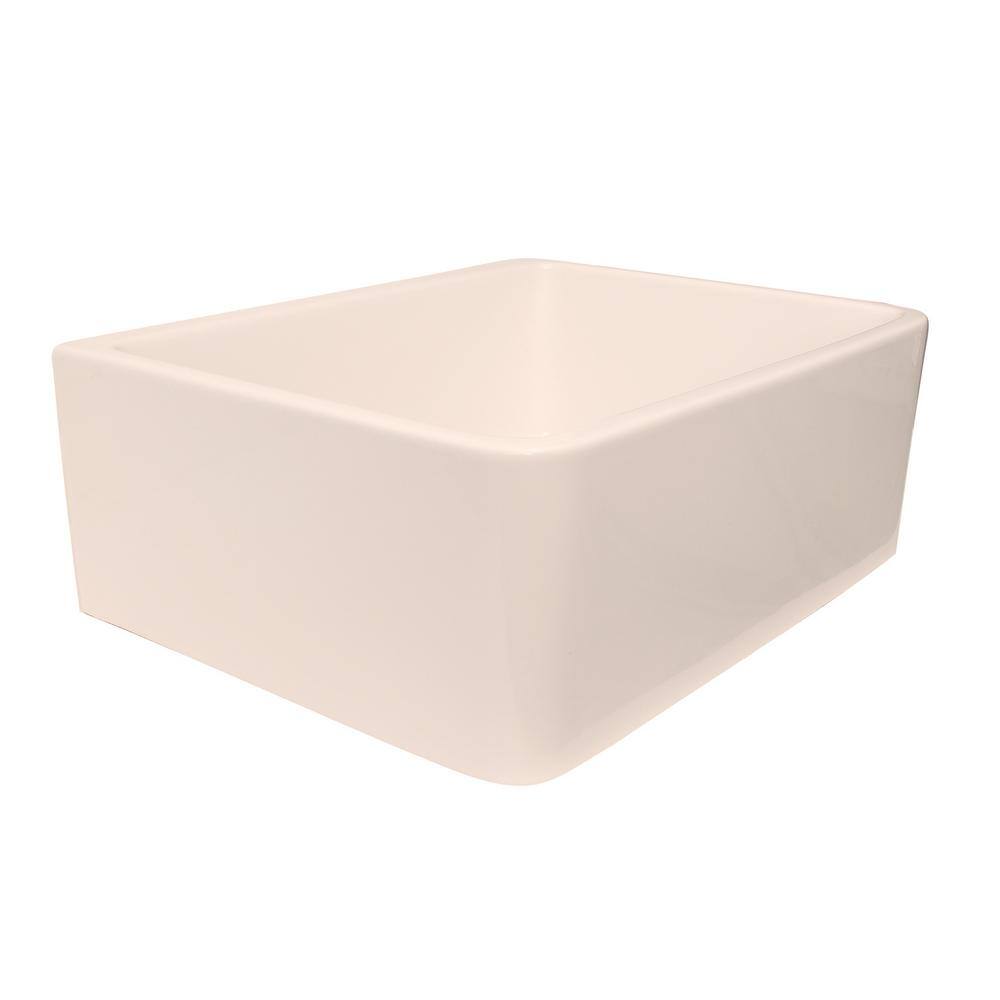 Brooke 24" Biscuit Fireclay Farmhouse Apron Front Sink