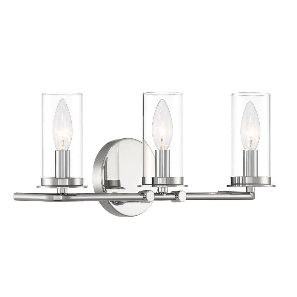 Polished Nickel 18" Wide Dimmable Vanity Light