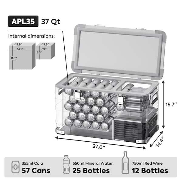 ICECO APL35 Aluminum 1.24 cu. ft. Manual Defrost Dual Zone