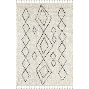 Willow Ivory 7 ft. 9 in. x 10 ft. 2 in. Moroccan Polypropylene Area Rug