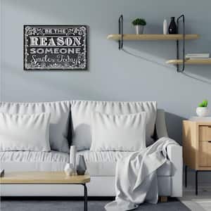 24 in. x 30 in. "Black and White Inspirational Word Chalk Drawing" by ALI Chris Framed Wall Art