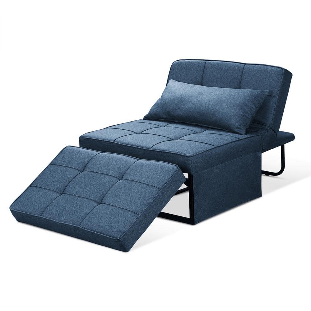 Dropship Sofa Bed Chair 2-in-1 Convertible Chair Bed, Lounger Sleeper Chair  For Small Space With One Pillow, Blue Velvet to Sell Online at a Lower  Price