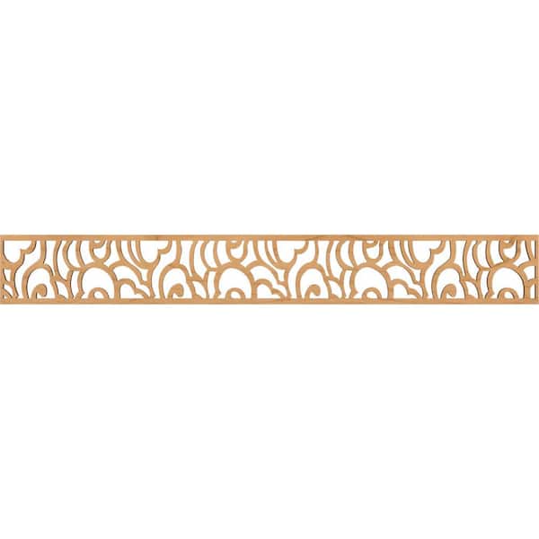 Ekena Millwork Springfield Fretwork 0.375 in. D x 46.5 in. W x 6 in. L Maple Wood Panel Moulding
