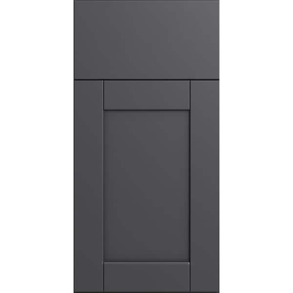 Lakeville 7.5 in. W x 0.75 in. D x 7.5 in. H in Valiant Onyx Cabinet Door Sample
