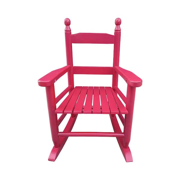 ITOPFOX Children's Durable Red Wood Indoor or Outdoor Rocking Chair -Suitable for Kids