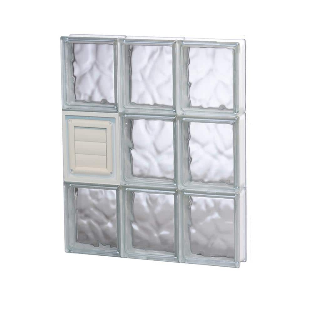 Clearly Secure 17.25 in. x 23.25 in. x 3.125 in. Frameless Wave Pattern ...