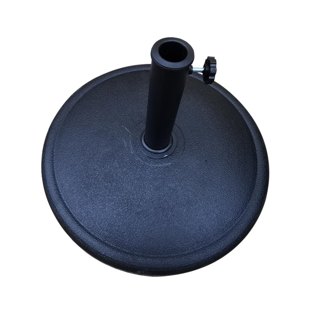 8.8 ft Navy Blue Aluminum Patio Umbrella with Resin Base