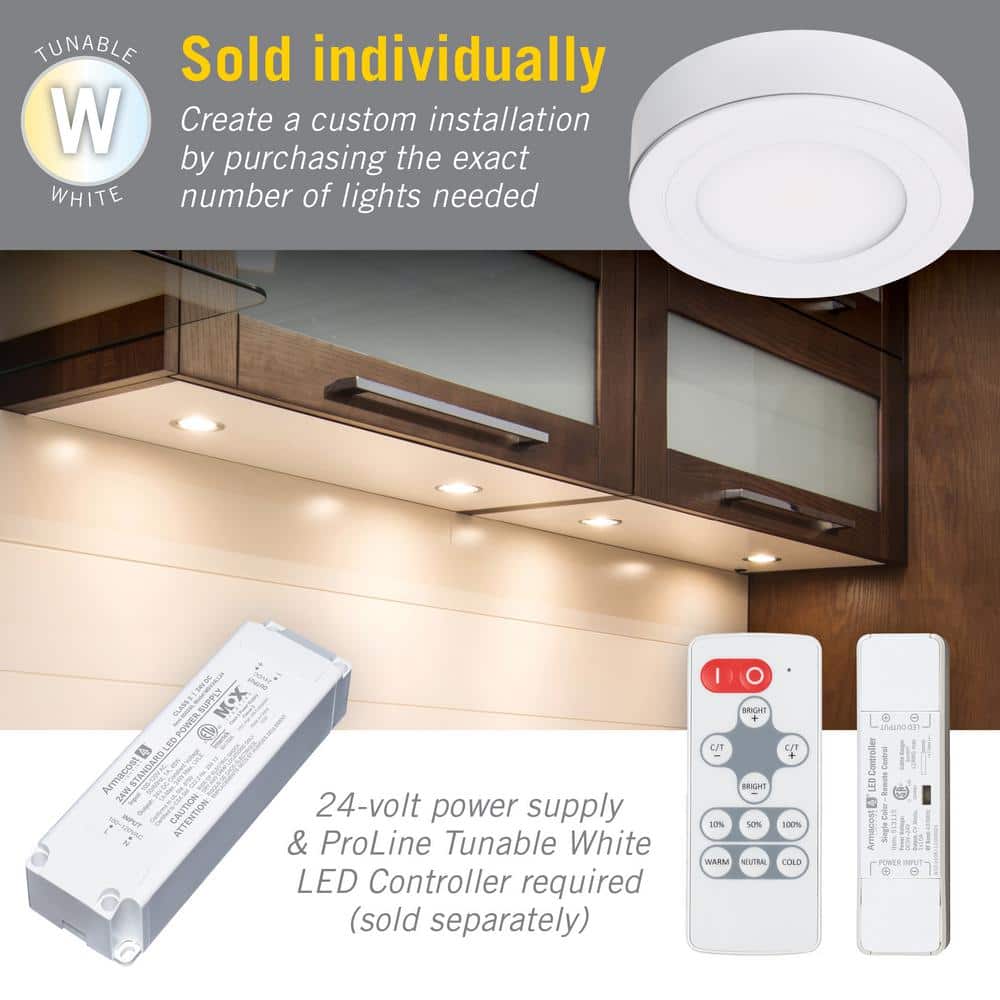 White Tunable LED Under Cabinet Puck Light