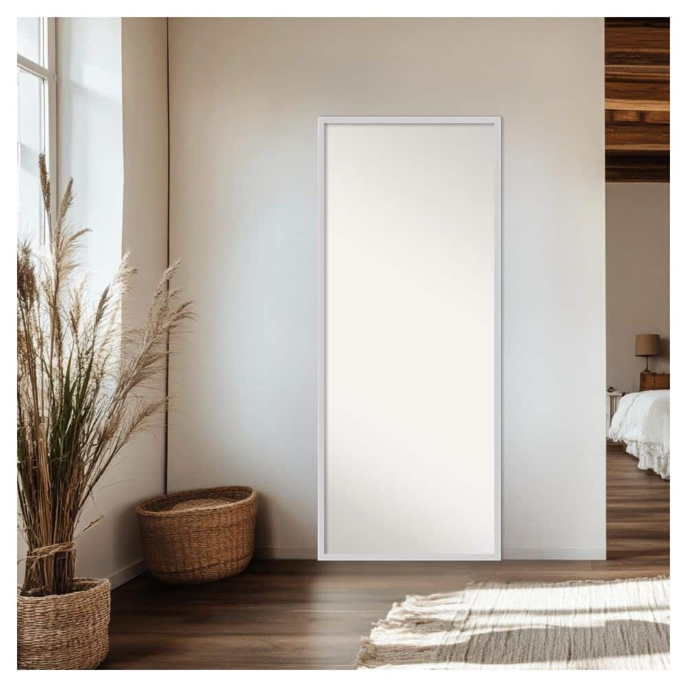Incline Silver 25.5 in. W x 61.5 in. H Non-Beveled Modern Rectangle Wood Framed Full Length Floor Leaner Mirror price history on PriceWatchPro