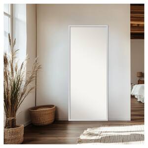 Incline Silver 25.5 in. W x 61.5 in. H Non-Beveled Modern Rectangle Wood Framed Full Length Floor Leaner Mirror