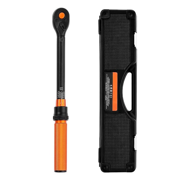 Click Torque Wrench Set, 3/8 In. Drive, 1.3 in. W x 12.13 in. D, Steel Workbench Top, 3.7-44.3 lbf. ft, Dual-direction