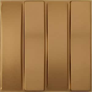 19-5/8"W x 19-5/8"H Caputo EnduraWall Decorative 3D Wall Panel, Gold (12-Pack for 32.04 Sq.Ft.)