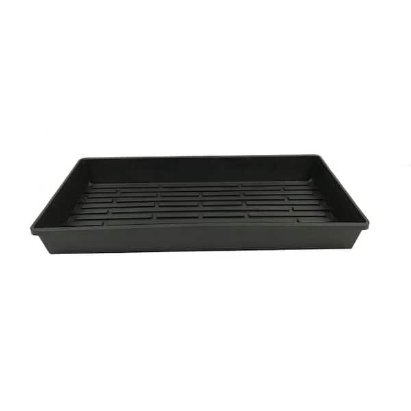 10 Pcs 20×10 Inch Plants Growing Trays with Drain Holes - Black Seedlings  Plugs Tray Hydroponic Plastic Container Seed Starter Without Holes for