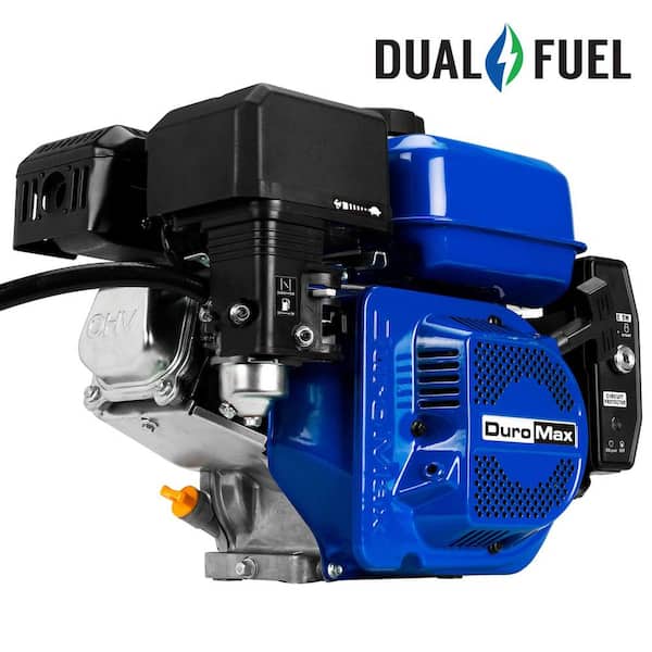 DUROMAX 212cc 3/4 in. Dual Fuel Gas Propane Multi-Purpose Horizontal Key Shaft Recoil/Electric Start Portable Engine 50-State