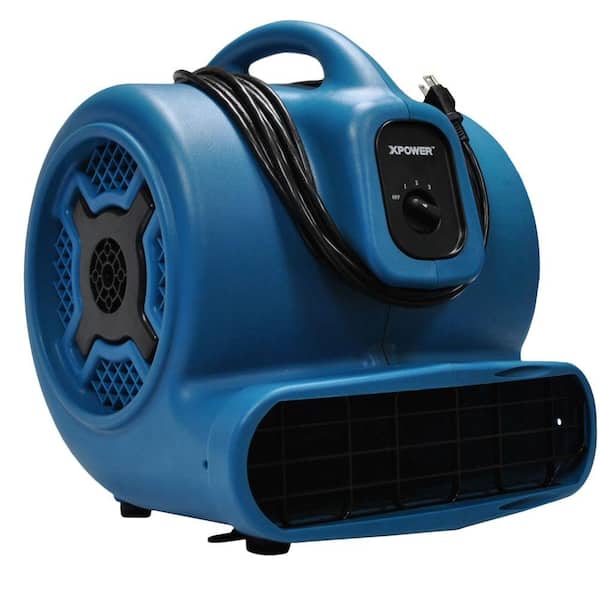 XPOWER 1 HP 3600 CFM 3-Speed Air Mover Carpet Dryer Floor Fan Blower  P-830-Blue - The Home Depot