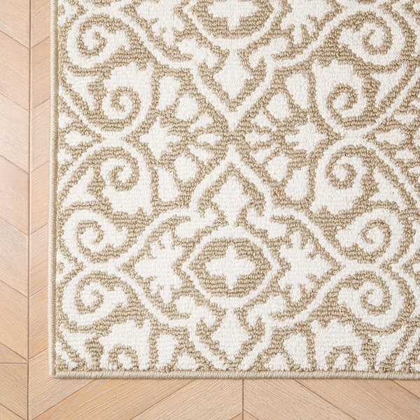 Feya Two-Tone Berber/Ivory 2 ft. x 5 ft Persian Polypropylene 2-Piece Rug Set