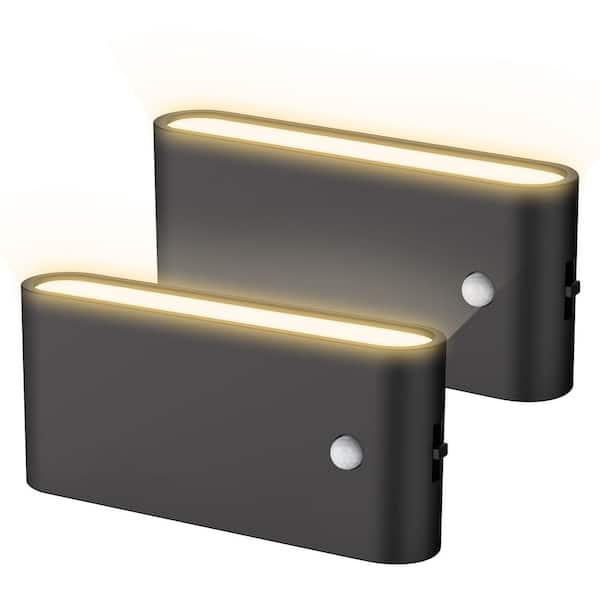 2-Pack Motion Sensor Night Lights Plug into Wall-Dimmable 3000K Warm White LED with Auto On/Off for Hallway Bedroom