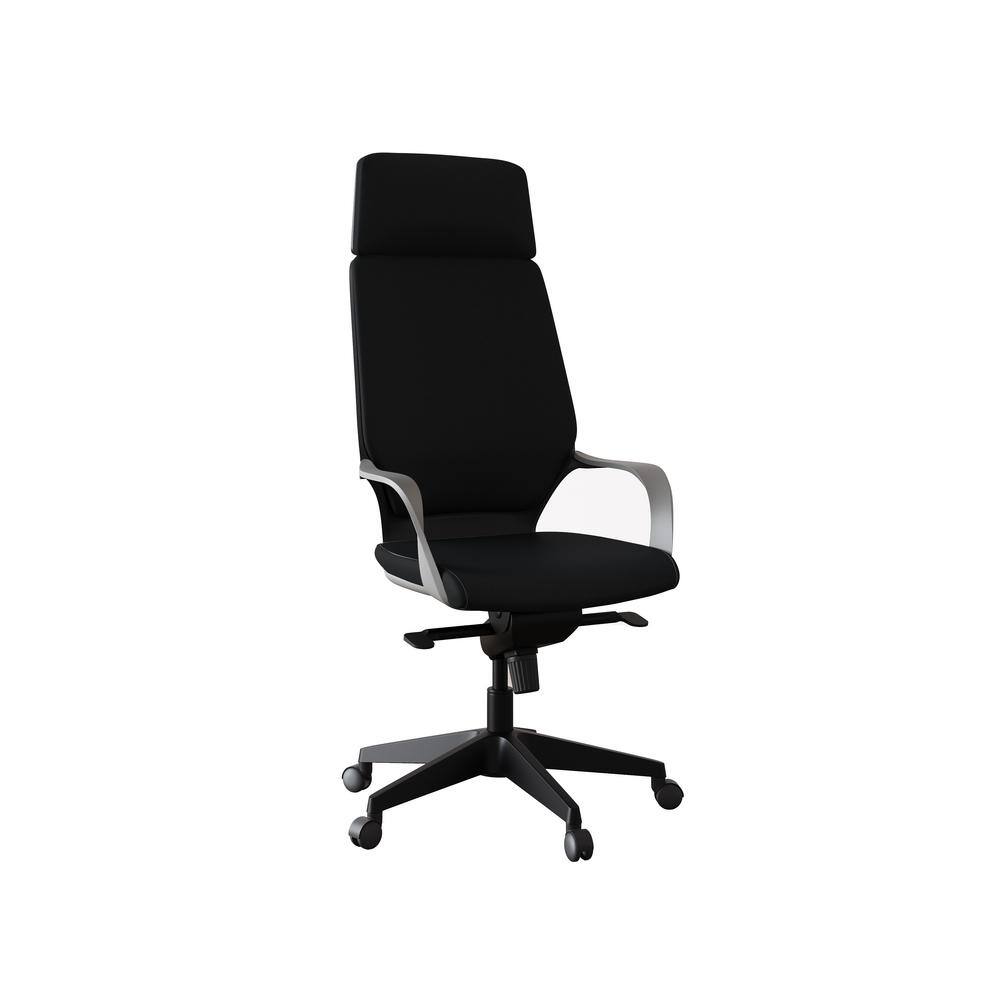 Allwex Task Chair: Ergonomic High Back, 56 Fabric Seat, Brown