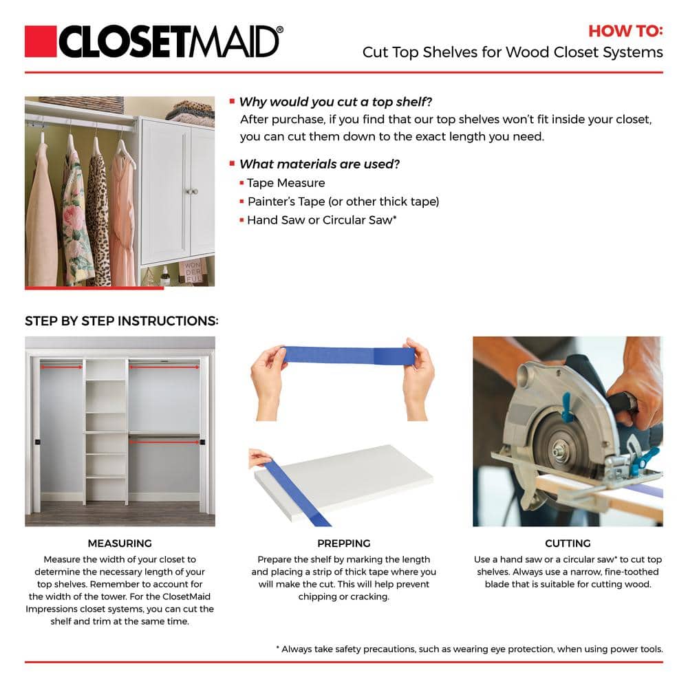 Pure White Adjustable Closet System with Drawers and Shelves