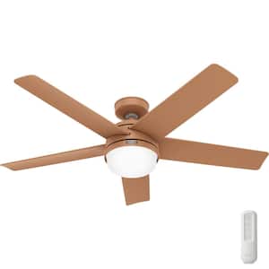 Yuma 52 in. Indoor/Outdoor Terracotta Ceiling Fan with Remote and Light Kit
