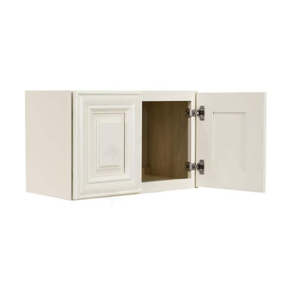 LIFEART CABINETRY Princeton Assembled 24 in. x 12 in. x 12 in. 2-Door Wall Cabinet no Shelf in Off-White