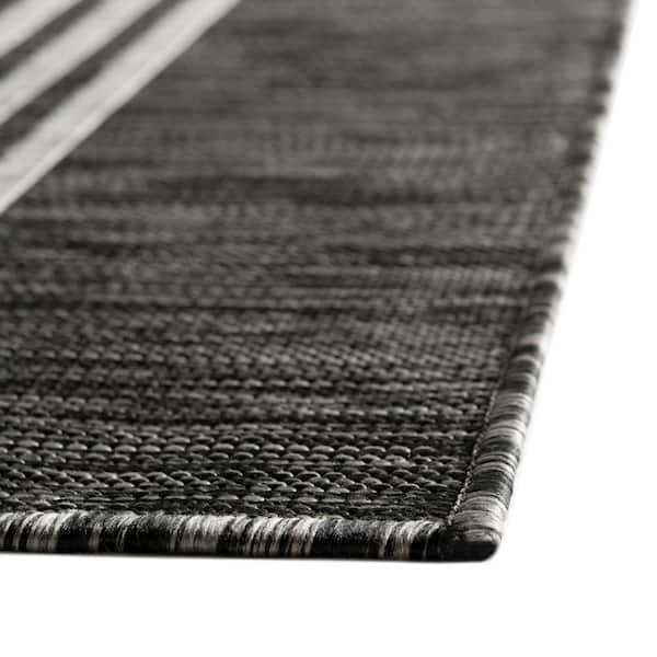Unique Loom Jill Zarin Anguilla Charcoal 2 ft. x 8 ft. Runner Rug 3152678 -  The Home Depot