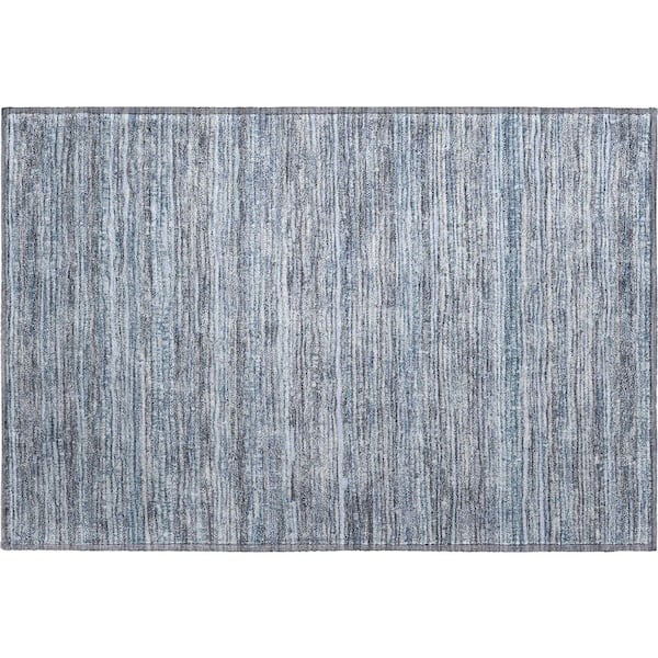 Mayfield Premium Machine Washable Abstract AMF1846 Sky 2 ft. x 3 ft. Area Rug