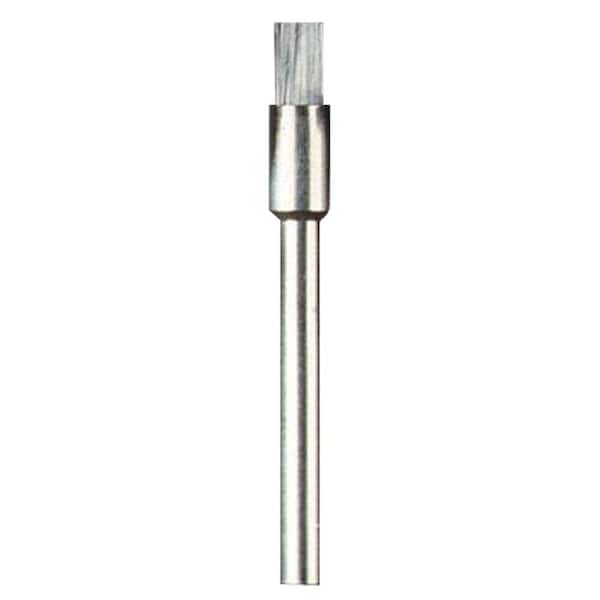 Dremel 1/8 in. Rotary Tool Carbon Steel Brush Bit for Removing Rust and Corrosion from Soft Ferrous Metals