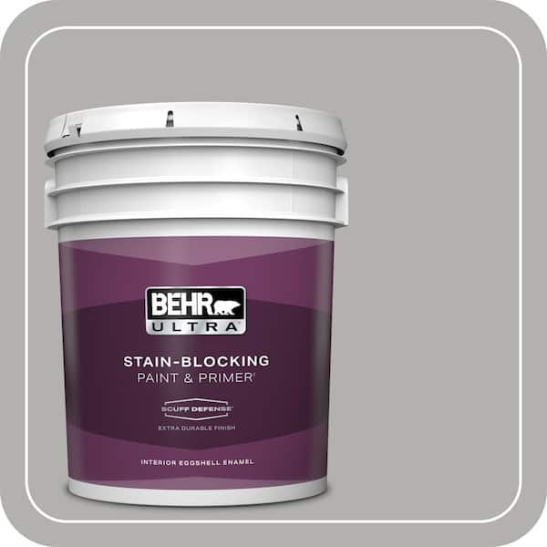 BEHR ULTRA 5 gal. #BXC-25 Colonnade Gray Extra Durable Eggshell Enamel Interior Paint & Primer