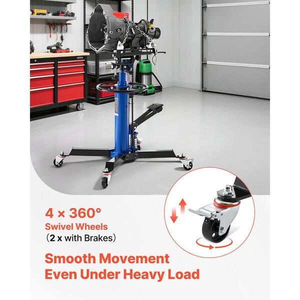 VEVOR Hydraulic Transmission Jack, 1322 lbs. / 0.6 Ton Lifting