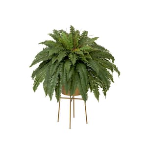  CongfuHepMui 28 Artificial Ferns for Outdoors and Indoors, 4  Bundles Faux Boston Ferns with Safe White Powder Painting for Porch  Windowsill Hanging Planter Table Garden Decoration : Home & Kitchen