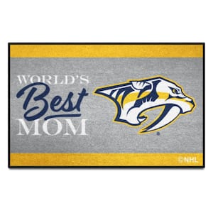 Nashville Predators Yellow World's Best Mom 19 in. x 30 in. Starter Mat Accent Rug
