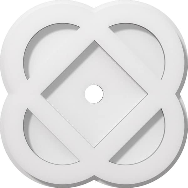 Ekena Millwork 1 in. P X 4 in. C X 10 in. OD X 1 in. ID Charlotte Architectural Grade PVC Contemporary Ceiling Medallion