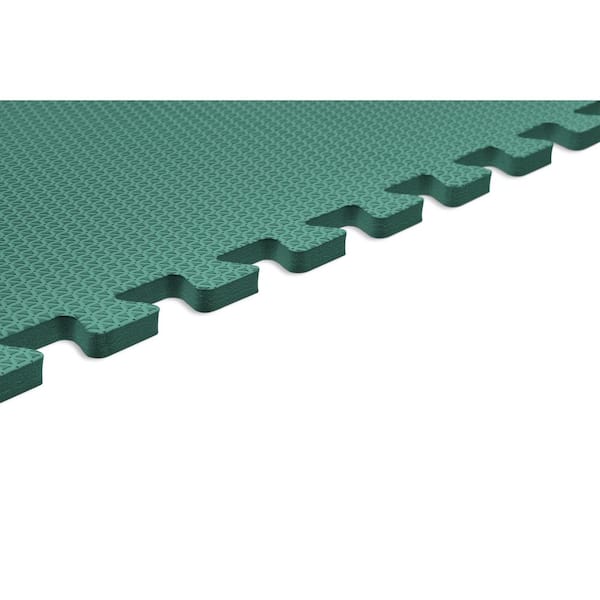 Norsk Dark Green 24 in. x 24 in. EVA Foam Non-Toxic Solid Color Interlocking Tile (24-Tile) Norsk Dark Green 24 in. x 24 in. EVA Foam Non-Toxic Solid Color Interlocking Tile (24-Tile)