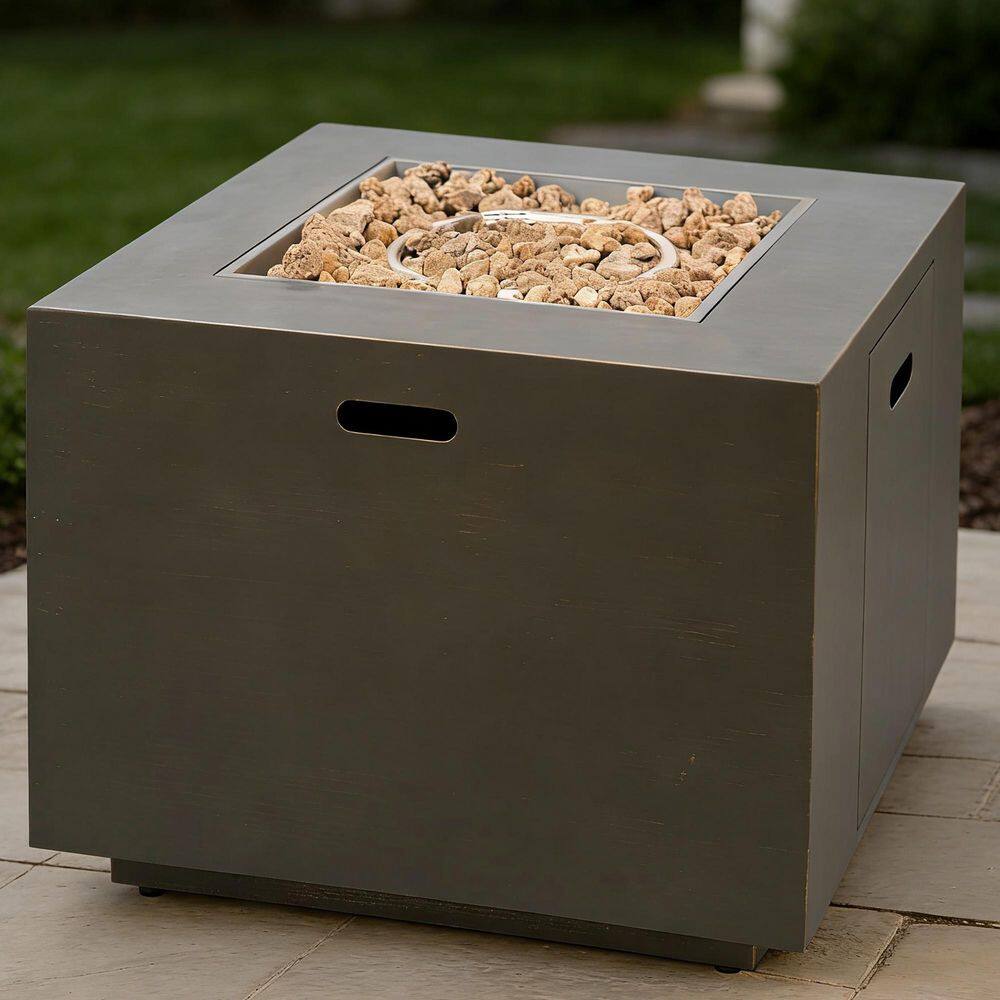 31 in. Brown Square Propane Outdoor Fire Pit price history on PriceWatchPro