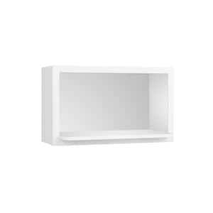 Courtland Polar White Finish Laminate Shaker Stock Assembled Wall Microwave Shelf 30 in. x 18 in. x 12 in.