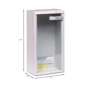 18 in. H x 6 in. W x 6 in. D 5 lb. Heavy-Duty Steel Surface Mount Fire Extinguisher Cabinet in White