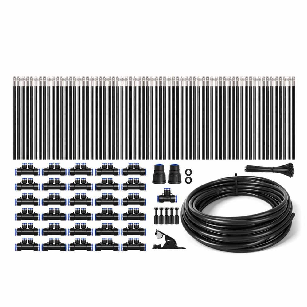 100 ft. 1/2 in. High-Flow 360° Drip Irrigation System with 60 Adjustable Nozzles for Raised Beds and Greenhouses price history on PriceWatchPro