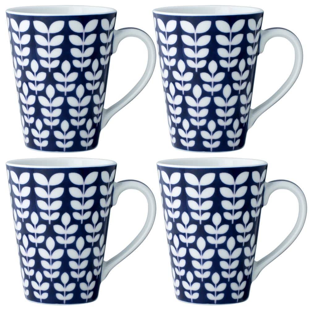 Noritake Bluefjord Porcelain Set Of 4 Mugs, 12 oz -  G032-484D