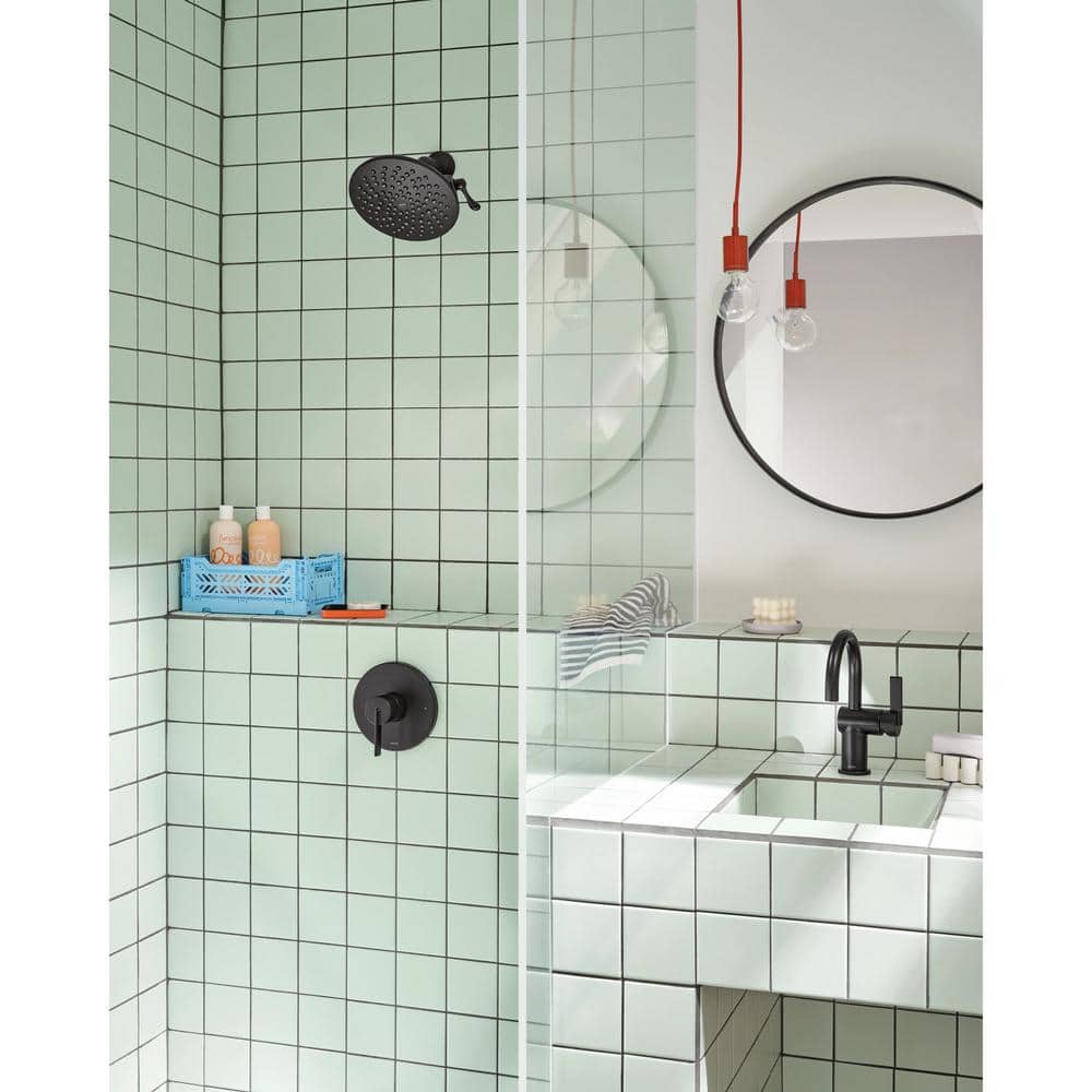 Matte Black Adjustable Wall Mounted Rain Shower Head