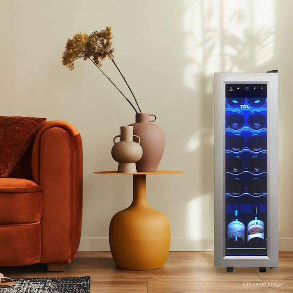 TCL Single Zone 12-Wine Bottles Stainless Look Wine Cooler