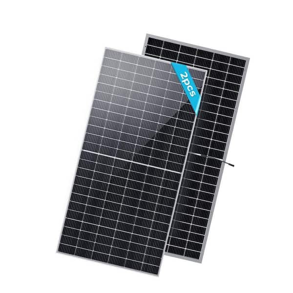 Bifacial 2-Pieces 550-Watt 12/24 Volt Monocrystalline Solar Panels 1100W PV Off-Grid Module Power for RV Boat Rooftop