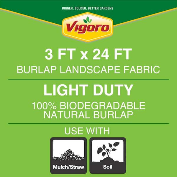 3 ft. x 24 ft. 100% Natural Burlap Landscape Fabric (4-Pack)