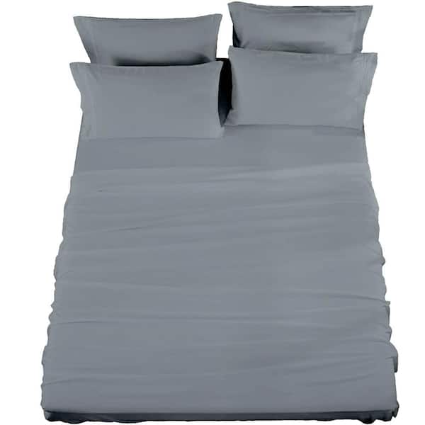 Unbranded 6-Piece Sheet Set, Microfiber, Stone Blue, Queen Sheet Set