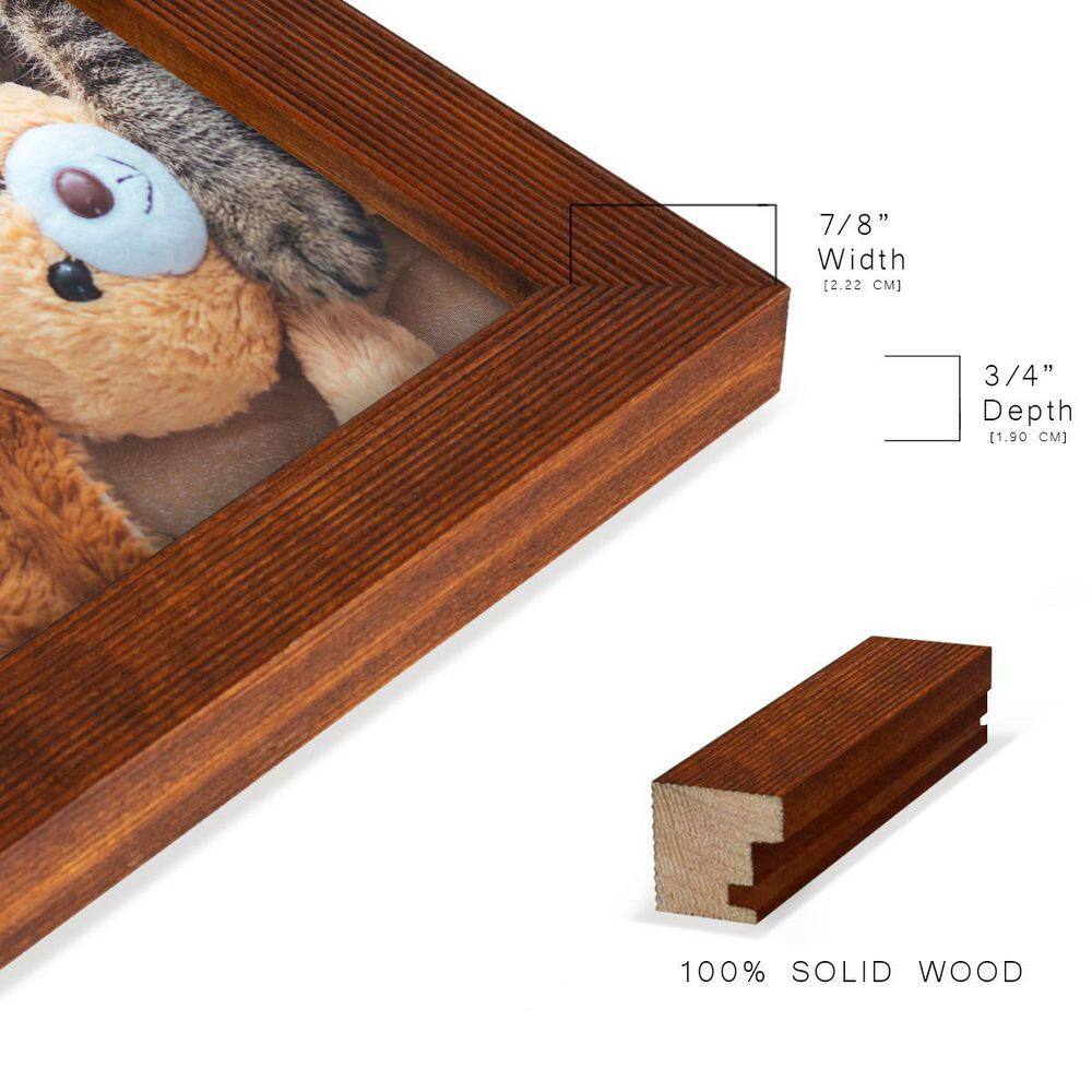 Walnut Matte Finish 8x10 Wooden Picture Frame Set