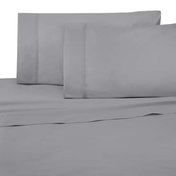 Under The Canopy Brushed Organic Cotton 3-Piece Drizzle Solid 300 Thread Count Twin Sheet Set